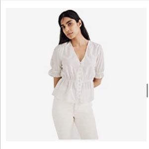 Madewell button down crop top